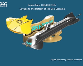 Voyage to the Bottom of the Sea Diorama – SSNR Seaview, Flying Sub - 3D Model Replica (Digital File ONLY)