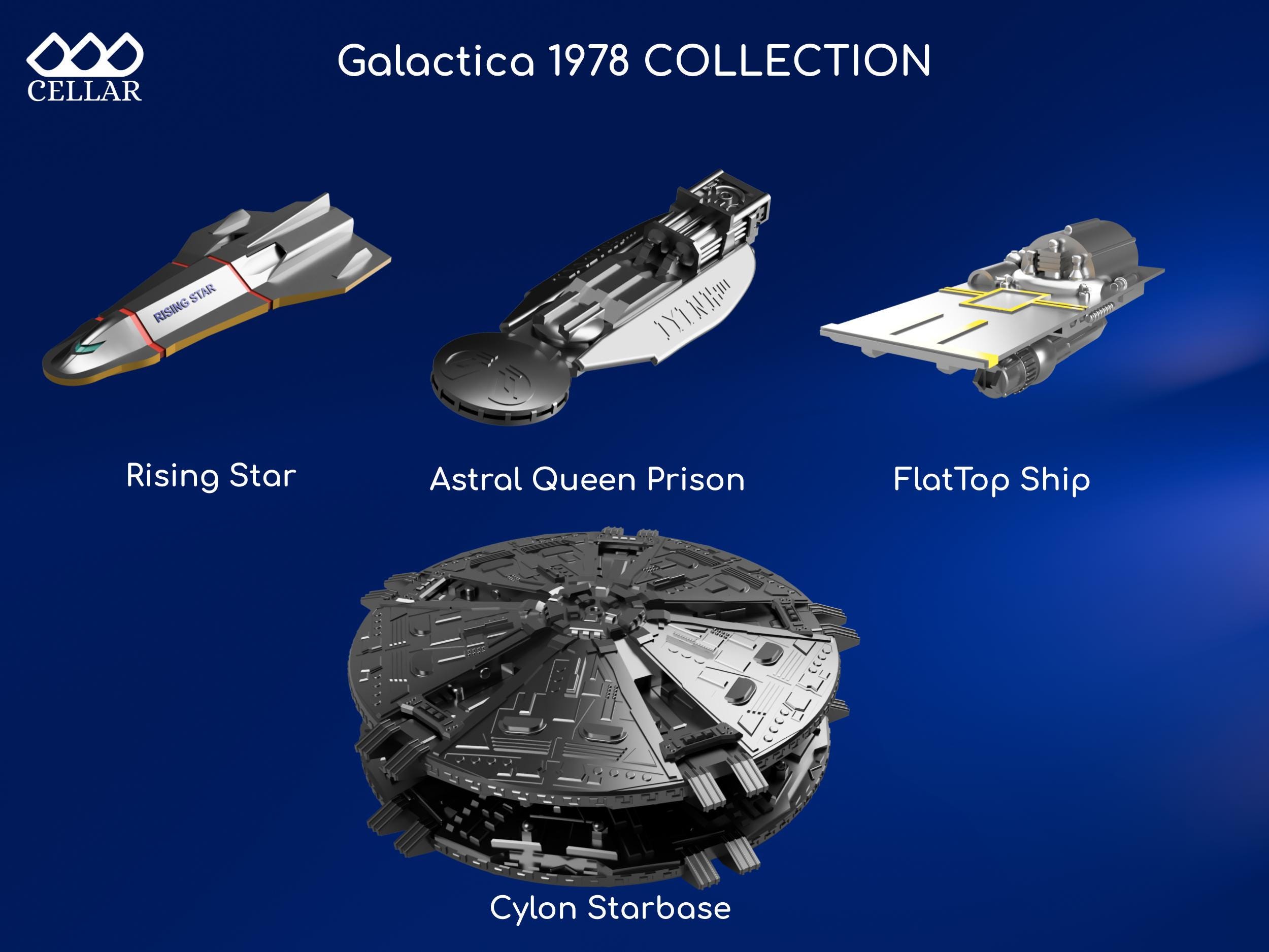 バトルスター・ギャラクティカ 1978年版艦隊｜SF宇宙船モデル10種