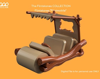 Flintstones 3D Model Set | Flintmobile, Homes (Digital File)