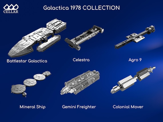 Battlestar Galactica 1978 Fleet | 10 Sci-fi Spaceship Models
