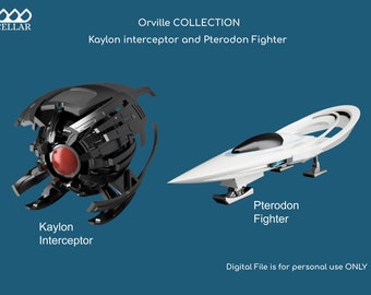 Orville Sci-Fi Model Replica Set – Kaylon Interceptor & Pterodon Fighter (Digital File)