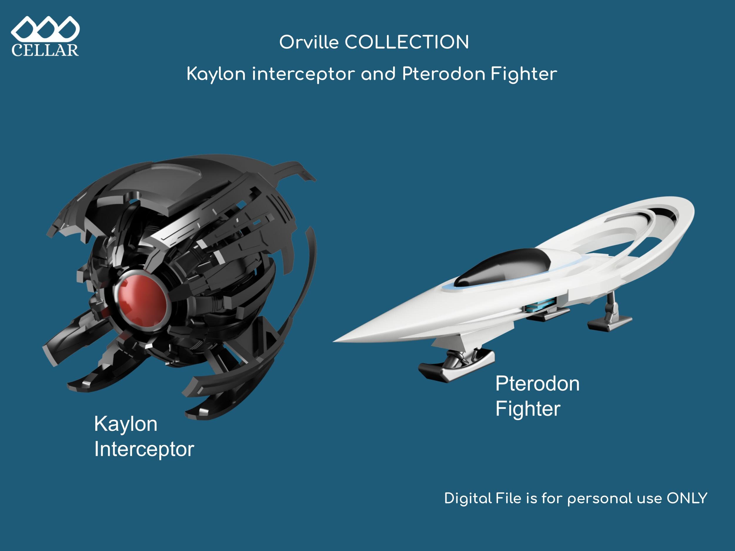 Orville Sci-fi Model Replica Set – Kaylon Interceptor & Pterodon