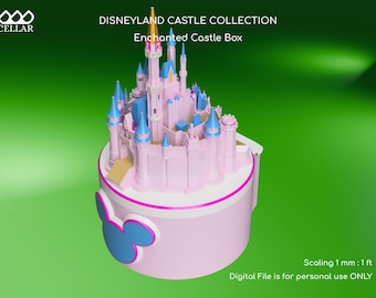 Enchanted Castle Box- 3D Printed  – DIY Model, Pencil, Pen , Jewelry/Candy Storage (Digital File)