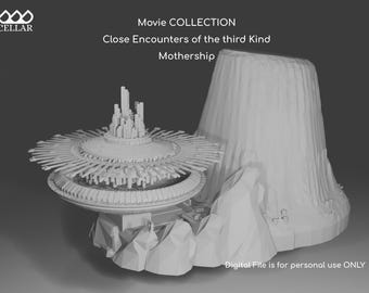Close Encounter of the Third Kind - Sci-Fi Model Diorama Set  | 3D Model for 3D Printer | Digital File ONLY | Miniature | Spacecraft | TV |