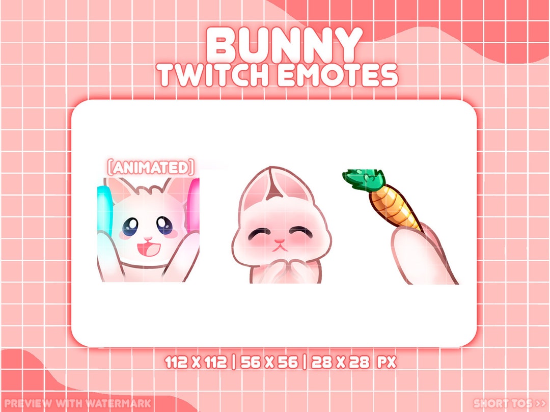 Bunny Animated Twitch Emotes Rave Carrot Streamer Emote Etsy Australia
