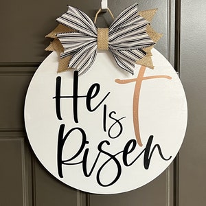 He is Risen Door Sign, Easter Door Hanger, Jesus Door Hanger, Front Door, Easter, Spring Door Sign, Matthew