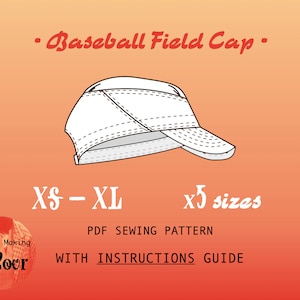 Baseball Feldmütze PDF Schnittmuster | Sofortiger digitaler Download | Leicht Anfänger | DIY Handmade genäht Geschenkidee | Mit Gebrauchsanweisung