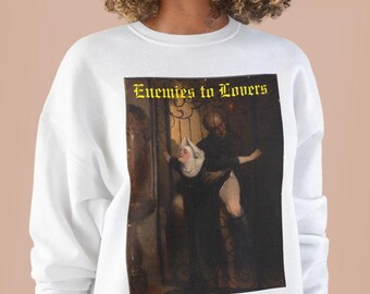Enemies to Lovers Sweatshirt, Heinrich Lossow's The Sin Painting Sweater, NSFW Romantasy Vintage Art Book Lovers Crewneck, Victorian Romance