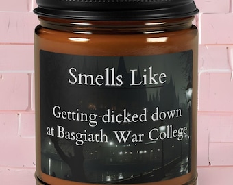 Basgiath War College Candle, Fourth Wing Merch, Booktok Mischievous Humor Scented Soy Candle, Enemies to Lovers merch