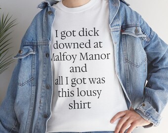 Dramione Harry Potter Tee Shirt, Unisex Heavy Cotton Tee, Hermione Draco Humor Top, Potterhead Gift, Wizardry T-shirt, Magic Fan Apparel,
