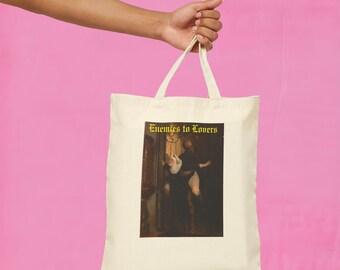 Enemies To Lovers Heinrich Lossow's The Sin Painting Tee Cotton Tote Bag, NSFW Romantasy Vintage Art Book Lovers Bag, Victorian Art Totes