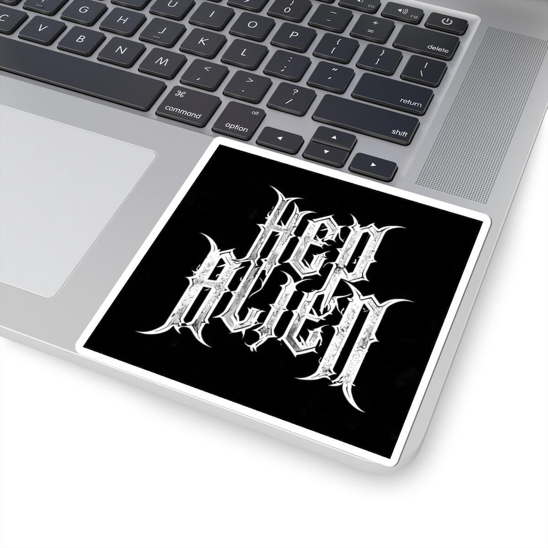 Hep Alien Band Sticker, Hardcore Heavy Metal Style Font, Lane Kim ...