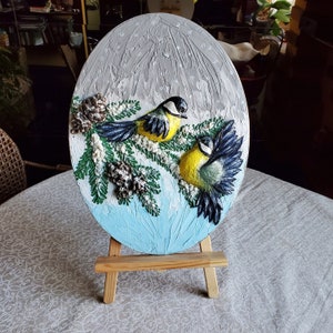 Pájaros, invierno, nieve