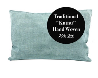 Kutnu Pillow Case - Traditional Hand-Woven Turkish Silk Kutnu Fabric