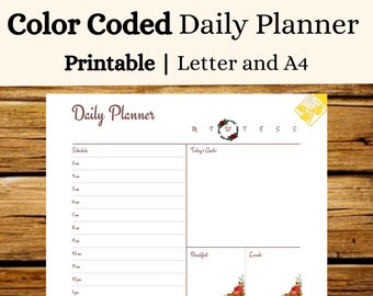 Color Coded Daily Planner
