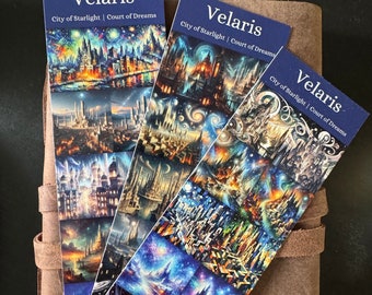 ACOTAR 3 Pack Velaris Fantasy Art Style Bookmarks