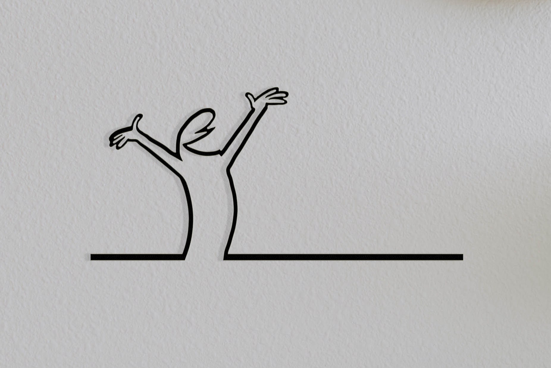 La Linea Wall Decor ''happy'' Silhouette La Linea Wall Decoration La