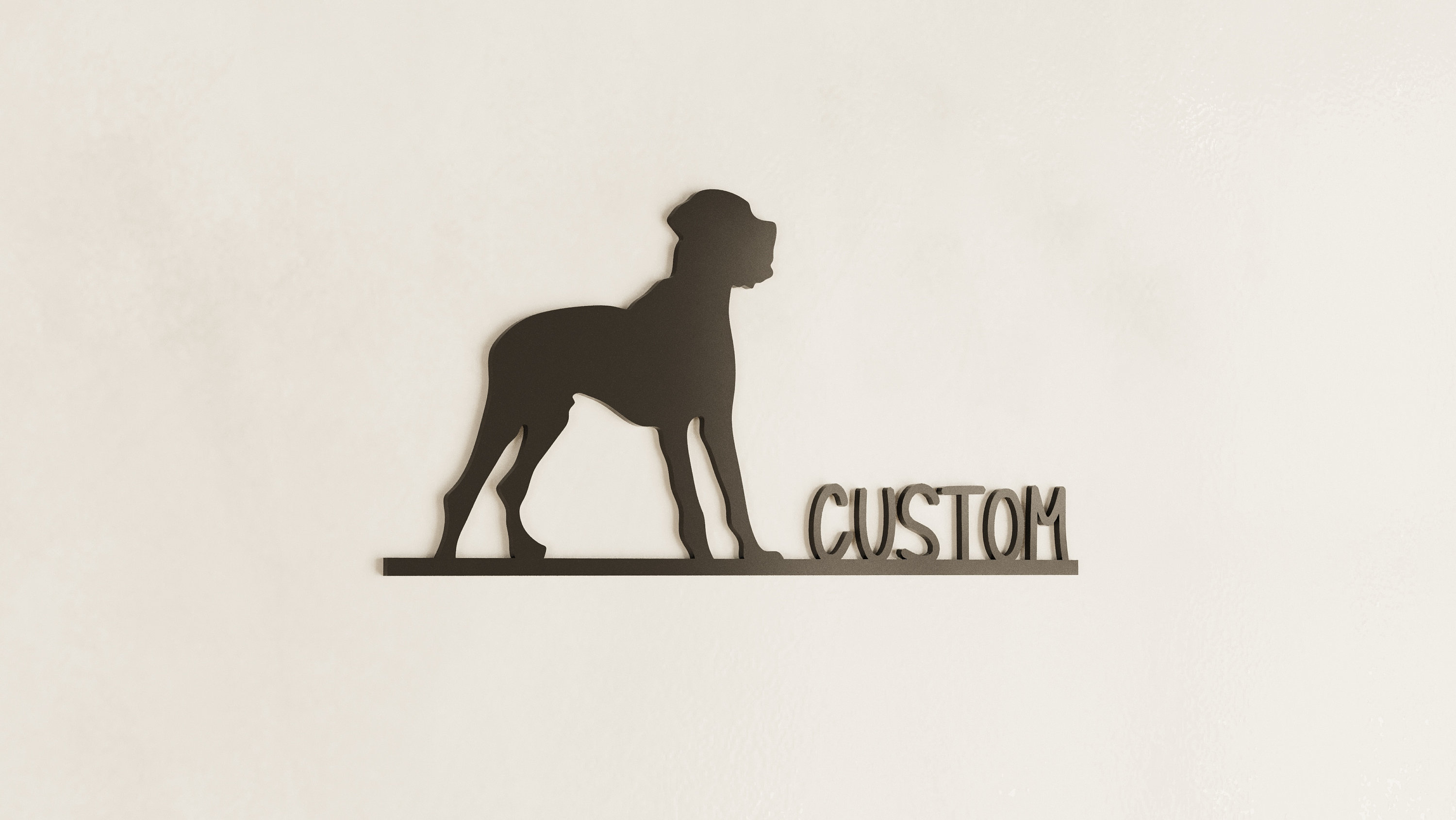 Personalized Great Dane Wall Decor | Custom Dog Name | Pet Lover Gift | Modern Home Accent
