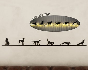 Greyhound Silhouette Wall Decor: Elegant Plexiglass Art