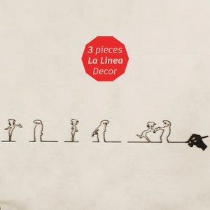 La Linea 3 pieces Wall Decor ''To Meet'' - La Linea Inspired Art - La Linea Wall Art - Lover Gift - Gift For Him - Gift For Her