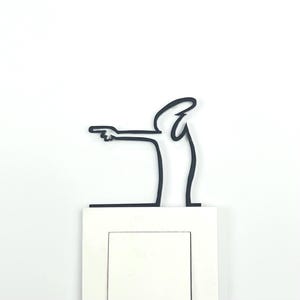 La Linea Wall Decor &#39;&#39;Pointing 2&#39;&#39; - La Linea - Wall Decoration - La Linea Figure - La Linea Series - Minimalist Art - Wall Sign - Minimal