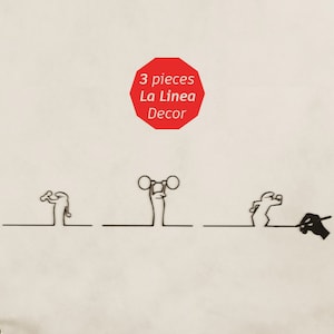 La Linea Workout Wall Decor: 3-Piece Plexiglass Art