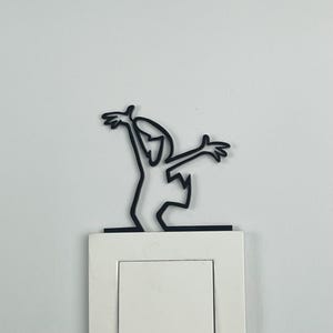 La Linea Wall Decor &#39;&#39;Very Happy&#39;&#39; - La Linea - Wall Decoration - La Linea Figure - La Linea Series - Minimalist Art -Line Wall Art