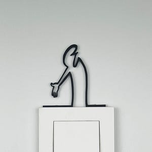 La Linea Wall Decor &#39;&#39;Scolds 2&#39;&#39; - Silhouette La Linea - Wall Decoration - La Linea Figure - La Linea Series - Minimalist Art -Line Wall Art