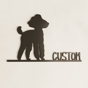 Personalized Poodle Wall Decor | Custom Dog Name | Pet Lover Gift | Modern Home Accent