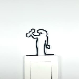 La Linea Wanddekoration &#39;&#39;Hantel&#39; - La Linea - Wanddekoration - La Linea Figur - La Linea Serie - Minimalistische Kunst - Linie Wandkunst - Fitnessstudio Geschenk