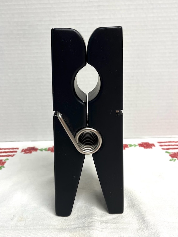 Jumbo Clothespin Desk Accessory Paper Clip Photo Holder Giant Large Black Paperweight Office Decor