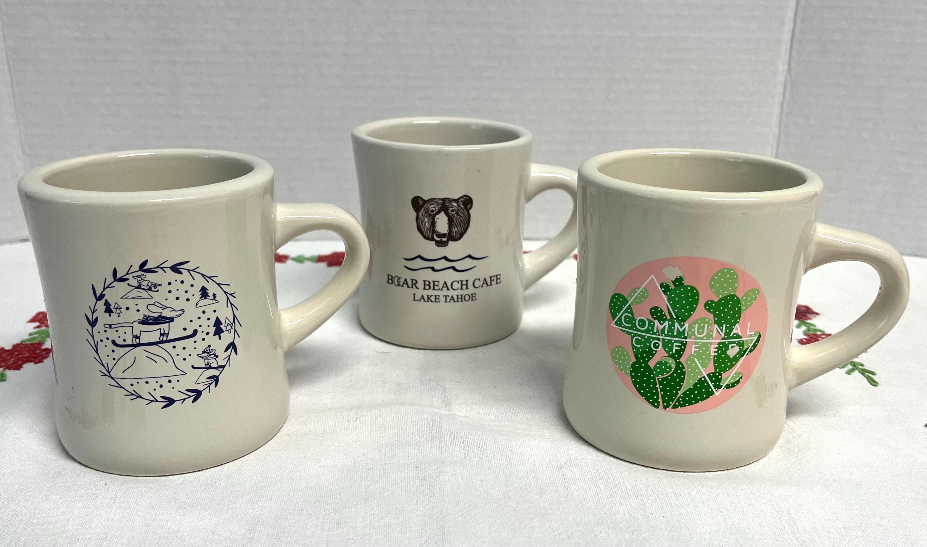 acqua blue coffee mugs 4-Piece Stoneware Mug Set in Aqua Blue