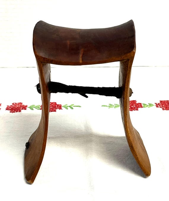African Turkana Head Rest Wood Pillow Kenya , Folk Art , Wood Carvings , Primitive Decor