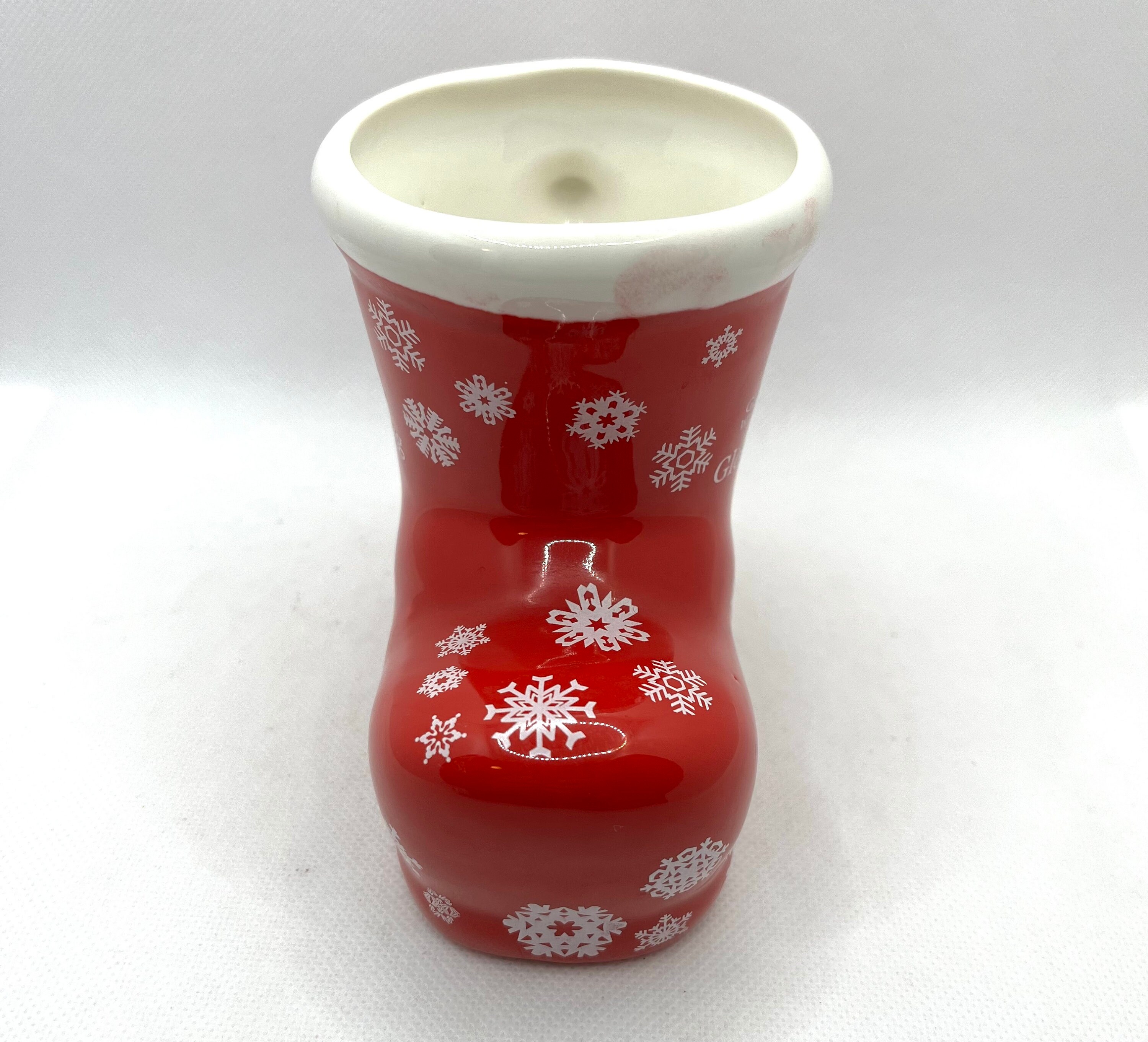 Ceramic Glunz Family Winery & Cellars Glogg Mugg Christmas Santa Boot