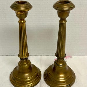 Vintage brass candlesticks candle holders pairs and sets mid century