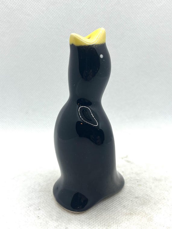 Vintage Norpro Ceramic Pie Bird Black Crow Yellow Beak Bakibg Tool In Original Box