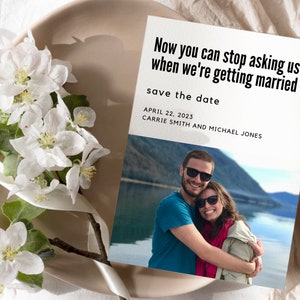 Lustige Save the Date Canva Vorlage | Sofort Download | Bearbeitbare Vorlage | Save the Date Fotovorlage | Druckbar | Hochzeit Karten Vorlage
