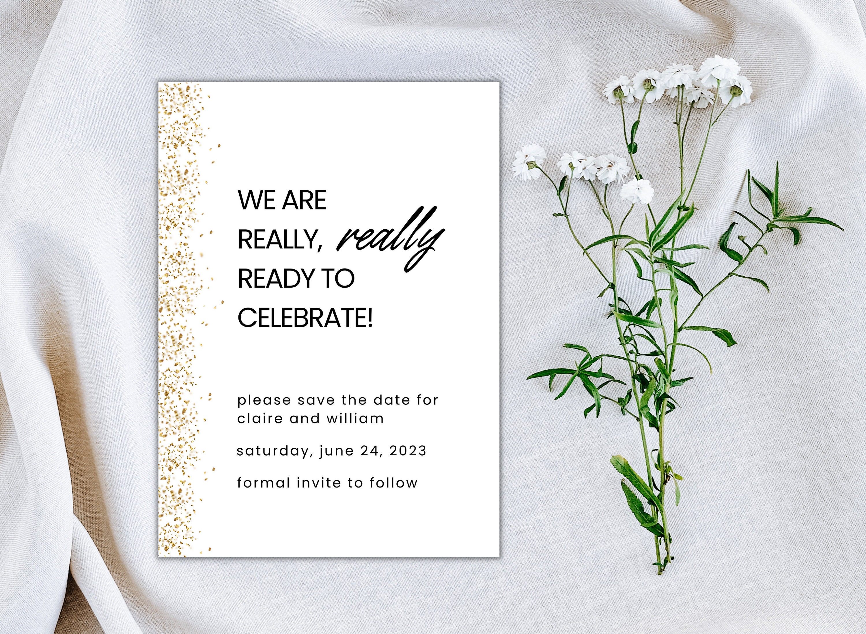 Lustige Save the Date Vorlage Bearbeitbare Canva Vorlage Sofort