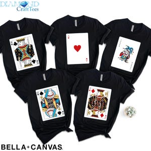 Deck of Cards Costume Shirts – Group Halloween Costume Idea – Poker Card Tee – Casino Party Outfit – Matching Group T-Shirts