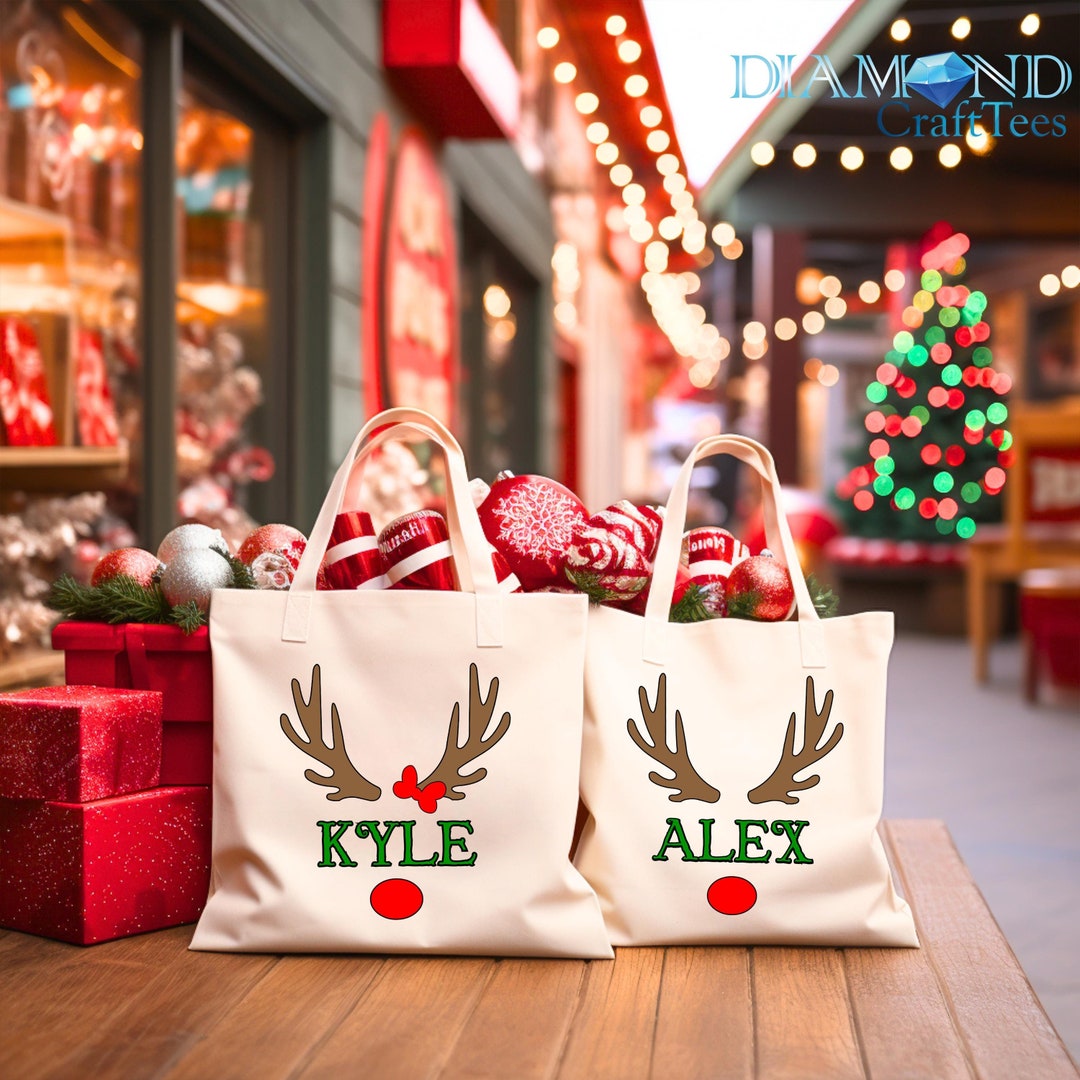 Adult CUSTOM NAME Christmas Santa & bag