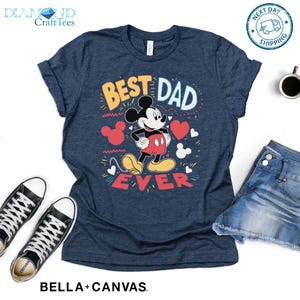 Best Dad Ever Shirt, Disney Mickey Dad Shirt, Father's Day Gift for Dad, Matching Family Disney Shirt, Dad Shirt Disney Trip Tee