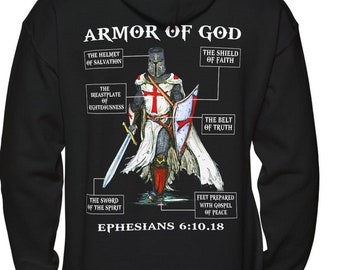 Armor Of God Hoodie: Knight Templar Christian Sweatshirt