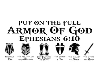 Armor Of God SVG: Christian Shirt Vector Graphic (Digital Download)
