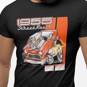 Red 55 Chevy Hot Rod T Shirt