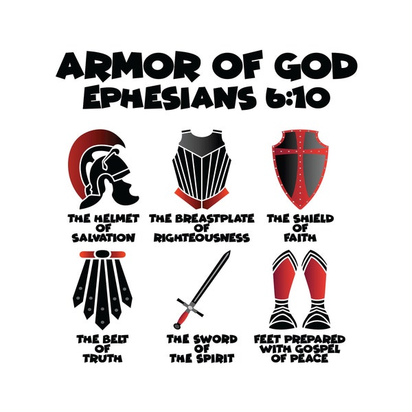 Armor Of God Svg For Kids | Belt Of Truth Svg | Shoes Of Peace Svg | Armor Of God Craft | Helmet Of Salvation Svg | Ephesians 6
