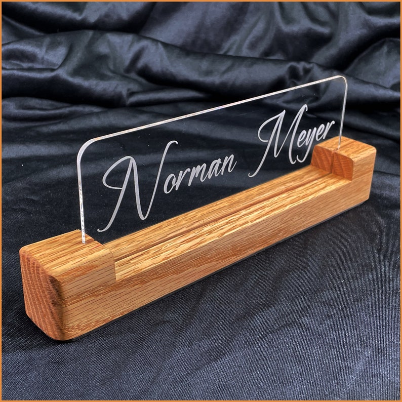 Acrylic Desk Name Plate Personalized Name Plate for Desk Custom Desk