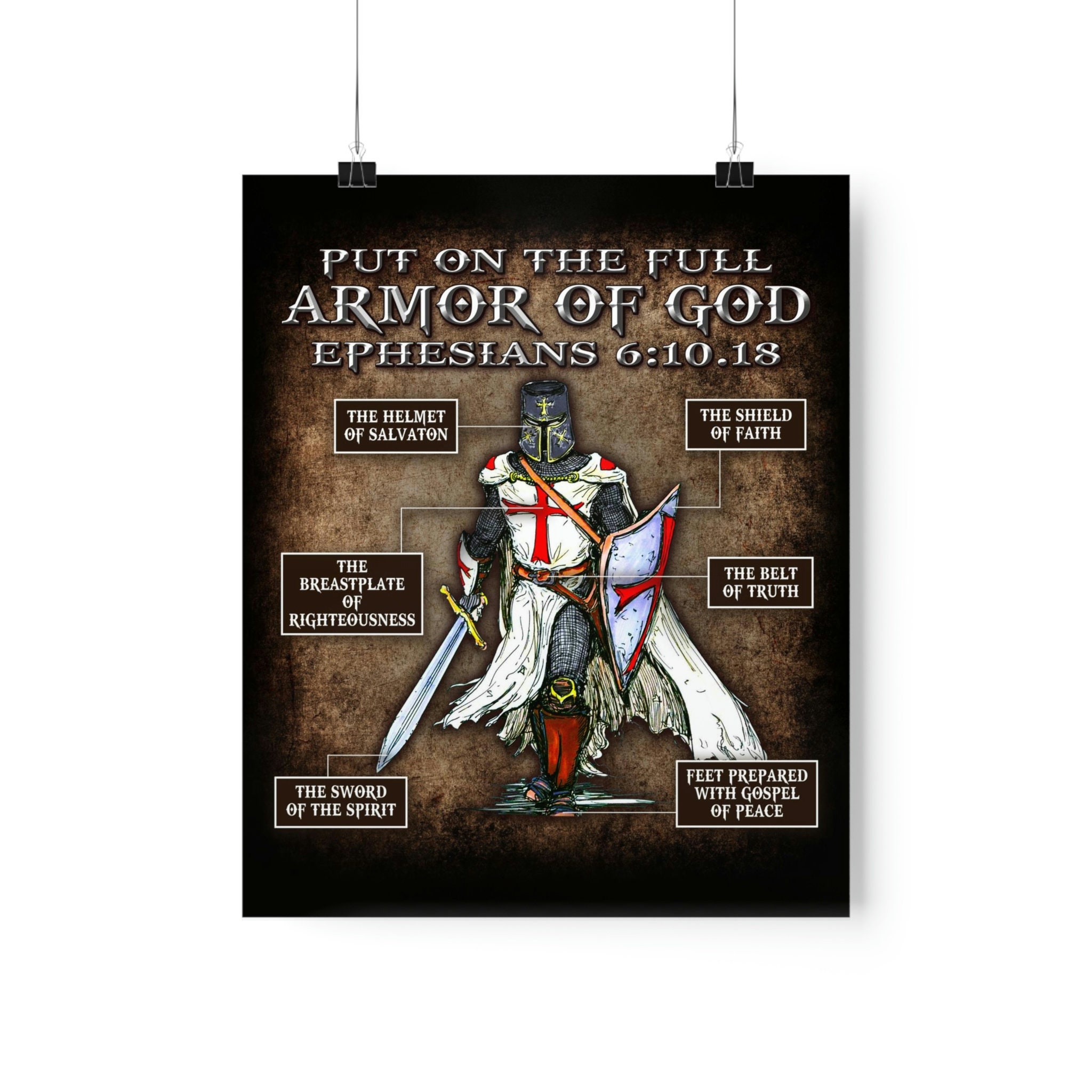 Armor of God Poster Etsy