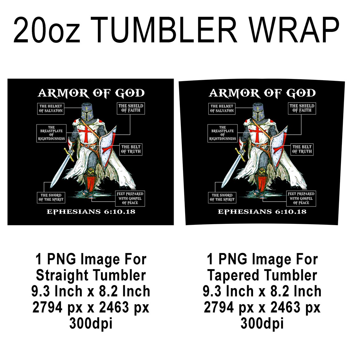 Armor Of God Tumbler Wrap PNG Etsy Armor of god tumbler wrap png etsy