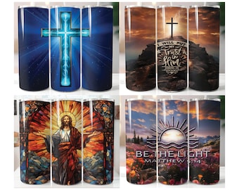 Christian Tumbler PNG Bundle: Religious Wraps (Digital Download)