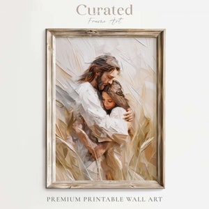Sicher in den Armen von Jesus, vergibt Jesus ihre Sünden, druckbare religiöse Wandkunst, digitaler Download, christliches Dekor, Bibel-Verskunstwerk